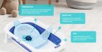 Cadita pliabila cu reductor detasabil si termometru , albastru, U-Grow - imagine 5