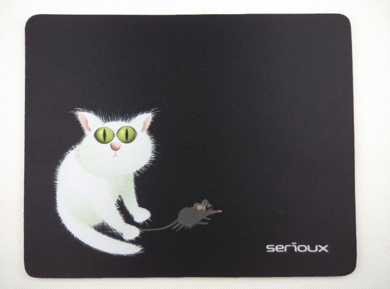 overlay_b222c02b819e7e55e96065e1f0762387.jpg Mouse pad Serioux, model Cat and mice, MSP02, suprafata textila, - imagine 1
