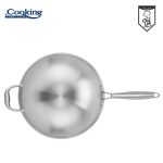 TIGAIE WOK INOX + CAPAC STICLA 30x8.5 CM, 4.5L, TITANIUM3, - imagine 5
