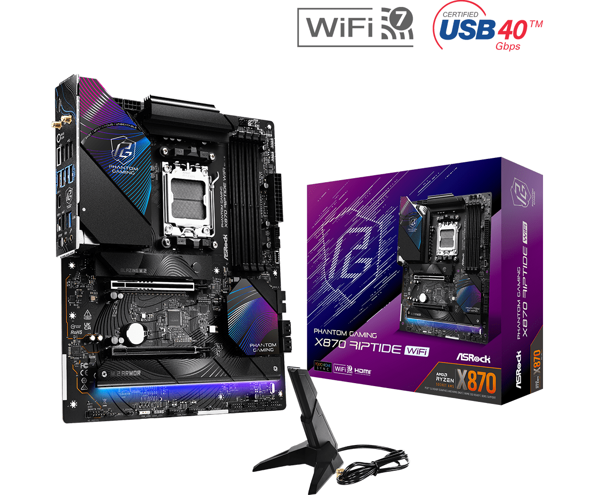 overlay_b2d7d4651229cb3dd85c38709f357e03.png Placa de bază ASRock X870 RIPTIDE WIFI AM5 - imagine 1