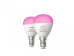 2 Becuri LED RGB inteligente Philips Hue P45, Bluetooth, E14, - imagine 2