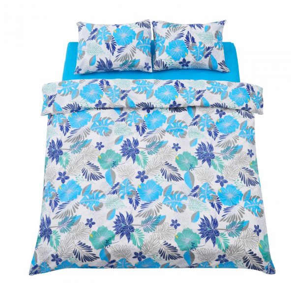 Lenjerie kingsize, bumbac,132 TC, Ciel