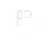 Stalp LED RGB pentru exterior Philips Hue Impress, 2x8W (2x49W), - imagine 3
