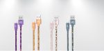 Tellur Graffiti USB to Type-C cable, 3A, 1m, purple - imagine 2