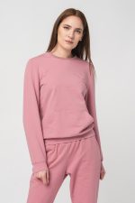 BLUZA COTON CASUAL FEMEI PINK-L - imagine 4