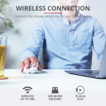 Mouse Trust Ozaa, Rechargeable Wireless, alb - imagine 2
