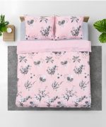 Lenjerie Dubla BBC 4 piese, 132TC - Rose - imagine 2