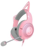 Casti Head-band RAZER Kraken Kitty V2 Quartz Edition, Cu fir,