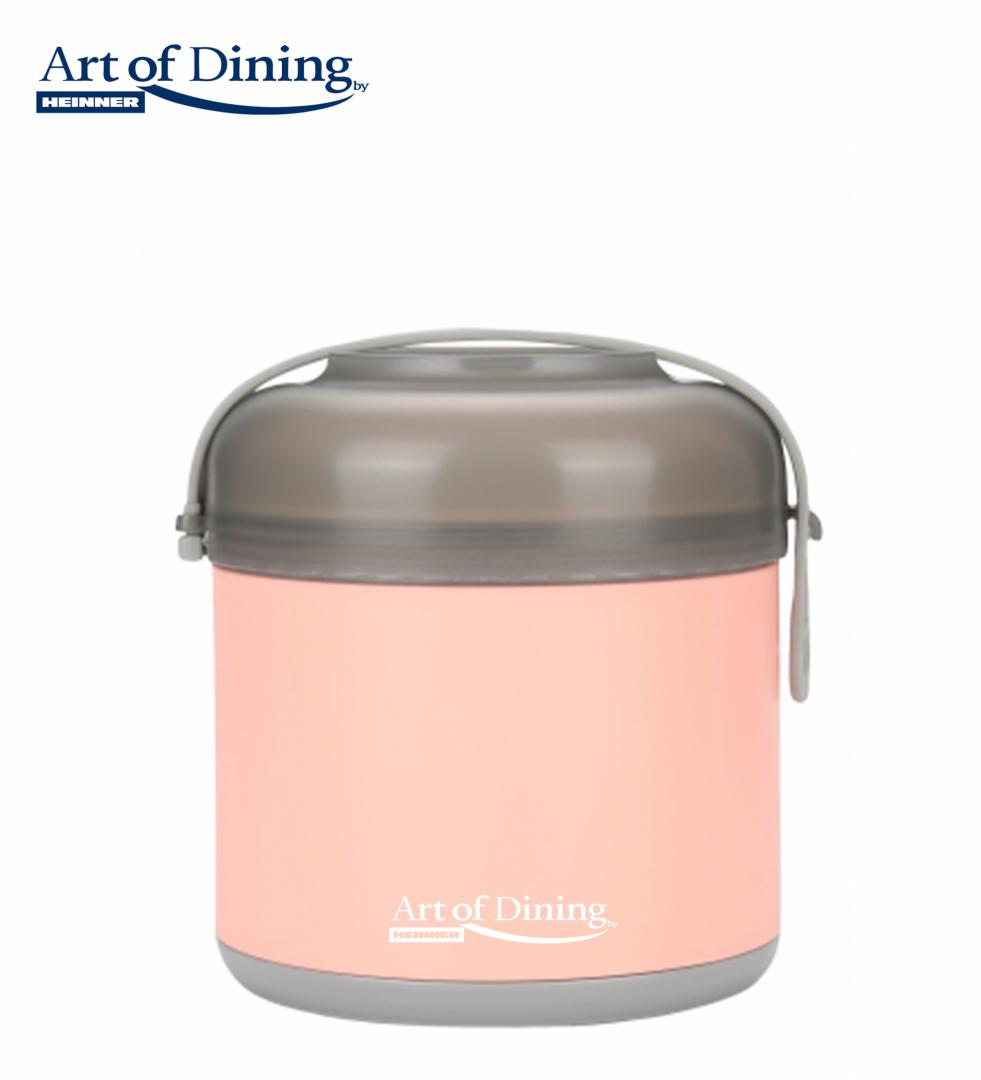 overlay_b7226ec25f8c90b41c4b06f4afea9d50.jpg CASEROLA TERMICA 600 ML, LOCA, ROZ, HEINNER - imagine 1