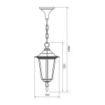 Pendul tip felinar Vivalux MARIBOR, E27, max. 1x60W, IP44 ,150x150x1090mm, - imagine 2