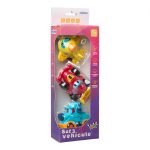 SET 3 VEHICULE ACTIONATE PRIN INERTIE- CAMION ALBASTRU, MASINA DE - imagine 3