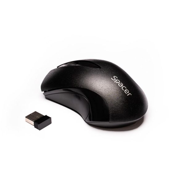 Mouse Wireless SPACER SPMO-W12, 1000 dpi, Negru