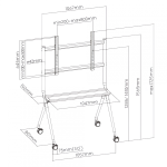 Stand TV mobil Serioux TV15068FW, compatibilitate  dimensiune ecran 50"-86, - imagine 9