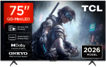 Televizor TCL QD-MiniLED 75T8D, 189 cm, Smart Google TV, 4K