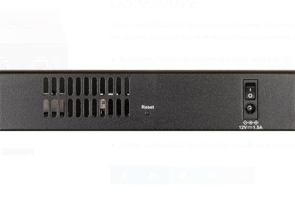 D-Link DSR-250v2 5 Port Gigabit VPN Router, interfata: 1 x