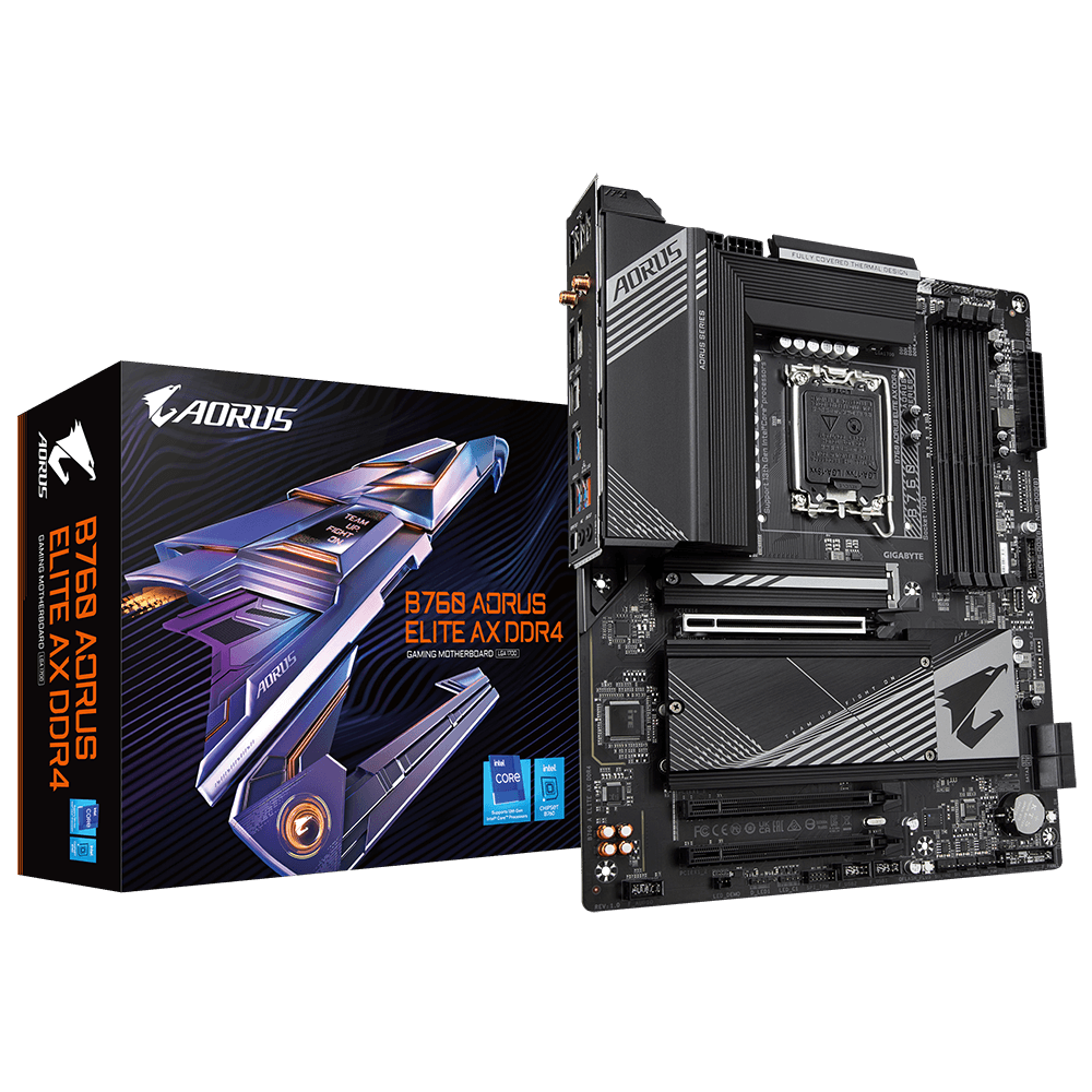 overlay_b989cf6bb1c832202b3484107bd2617c.png Placa de bază Gigabyte B760 AORUS ELITE AX DDR4 LGA1700 - imagine 1