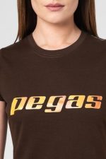 TRICOU  LOGO ORANGE FEMEI  COFFEE-L - imagine 2