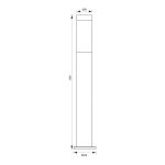 Stalp pentru iluminat exterior Vivalux TOKYO, E27, max. 1x60W, IP44, - imagine 2