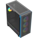 Carcasa Aqirys Sargas, RGB, Mid Tower, Black - imagine 5