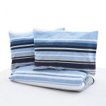 Lenjerie dubla,100% bumbac,4 piese, Azul - imagine 5