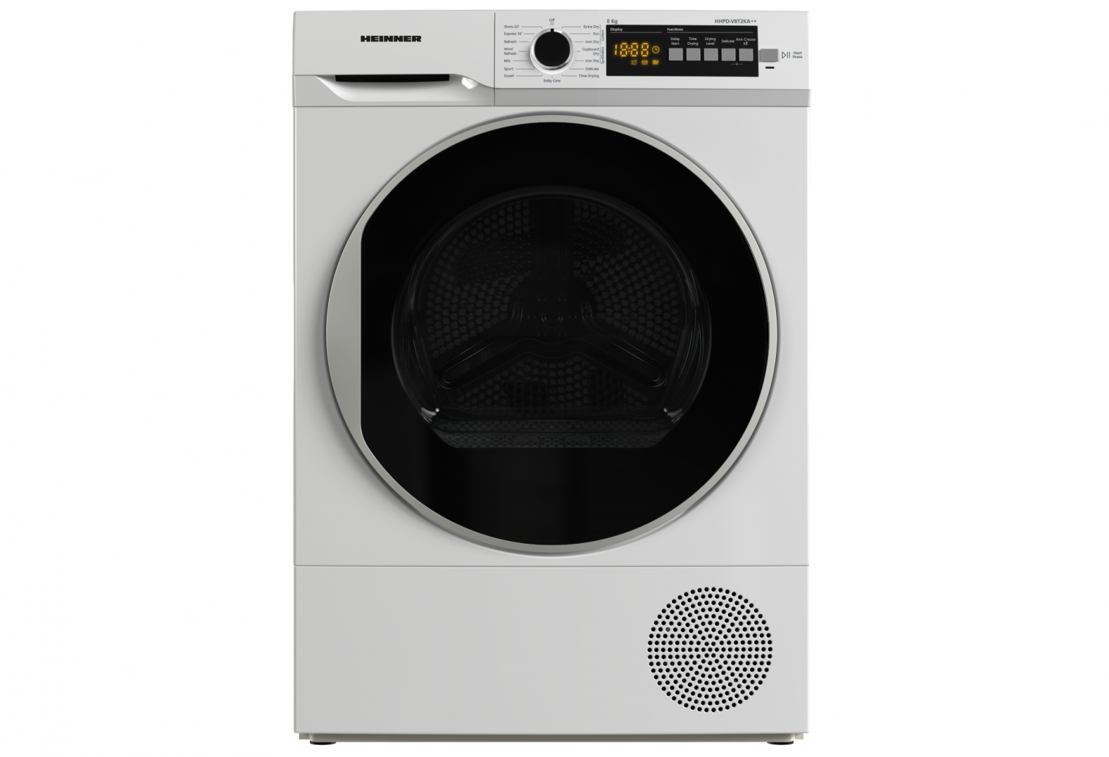 overlay_bd52d68b7afed3643974f1e40f87b66c.png Uscator de rufe HEINNER HHPD-V8T2KA++, 8 kg, Clasa: E, Alb - imagine 1