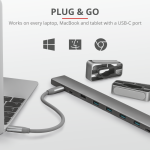 Hub USB Trust Dalyx, USB-C, 10 porturi, HDMI, RJ-45, Argintiu - imagine 10