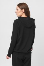 HANORAC COTON DANTELA FEMEI BLACK-L - imagine 3