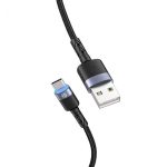 Cablu Tellur USB to Type-C cu LED, 3A, nailon, 1.2m, - imagine 2