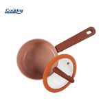 CASEROLA ALUMINIU FORJAT CU CAPAC STICLA  16 x 8 - imagine 3