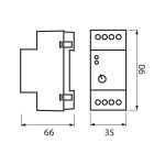 Senzor crepuscular incastrat Vivalux ECHO, 230V, 20A, IP65, 35x66x90mm, Gri - imagine 2