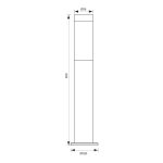 Stalp pentru iluminat exterior Vivalux TOKYO, E27, max. 1x60W, IP44, - imagine 2