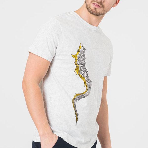 TRICOU CASUAL DRACON BARBATI LIGHT GRAY-XXL