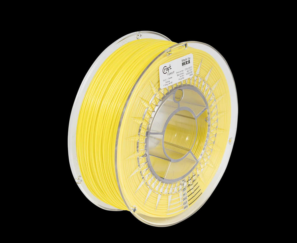 overlay_bf64092091dea48ec7bd88f52b0d8467.png CRAFTBOT 3D PRINTING FILAMENT, Material: PLA, Culoare: Galben, 1KG. - imagine 1