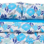 Lenjerie kingsize, bumbac,132 TC, Ciel - imagine 4