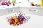 COS FRUCTE METALIC 26x26x9 CM,VANORA HOME - imagine 3