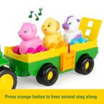 TRACTORAS CU REMORCA, ANIMALUTE SI SUNETE, JOHN DEERE - imagine 3