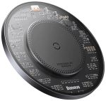 Incarcator wireless Baseus Simple Qi 15W, compatibilitate smartphones, cablu Type-C - imagine 2