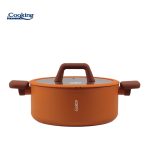 CRATITA ALUMINIU FORJAT CU CAPAC STICLA 20 x 9.5 CM, - imagine 2