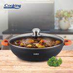 CRATITA ALUMINIU+CAPAC 32X8.5CM,5.5L,DARK LINE, COOKING BY HEINNER - imagine 3