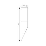 Aplica Vivalux TOKYO, E27, max. 1x60W, IP44, Ø76x395mm, Nichel, becneinclus - imagine 2