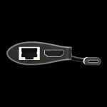 Hub USB Trust Dalyx, USB-C, 7 porturi, HDMI, RJ-45, Negru - imagine 3