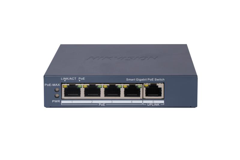 overlay_c538e4b8984625ea8709e855f94d15bf.png Switch PoE Hikvision DS-3E1505P-EI, 4 × Gigabit PoE port,1 × - imagine 1