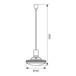 Pendul LED Vivalux REMI, 1xE27, 14W, 1150 lm, lumina calda - imagine 2
