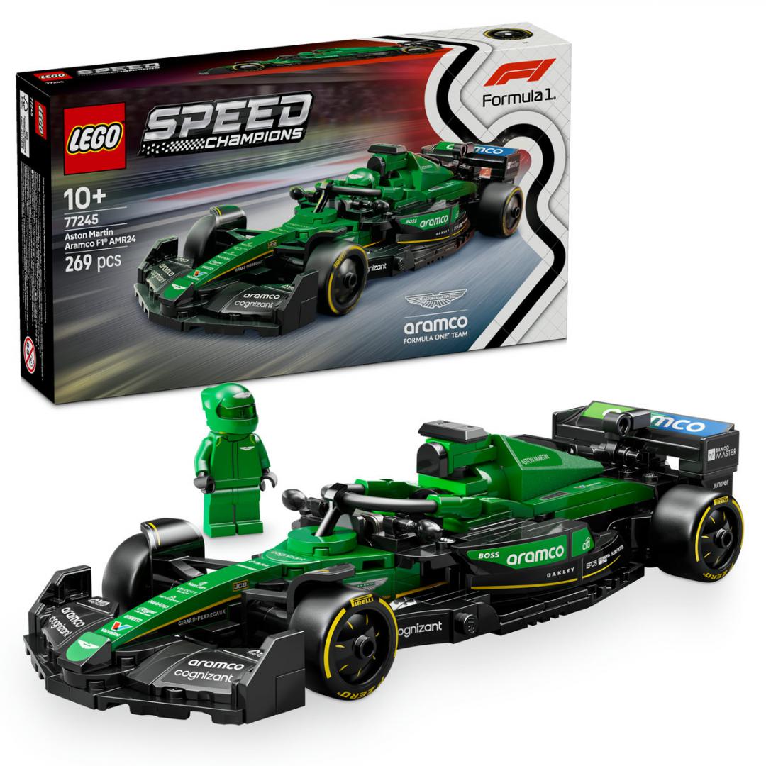 overlay_c5d93df8753c2c52cf268316613667f0.jpg MASINA DE CURESE ASTON MARTIN ARAMCO F1 AMR24, LEGO 77245 - imagine 1