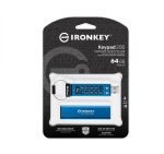 Memorie USB Kingston Keypad 200 64GB, USB 3.2, Albastru - imagine 4