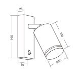 Aplica tip Spot reglabil cu intrerupator Vivalux ROUND KING, GU10, - imagine 2