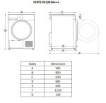 Uscator de rufe HEINNER HHPD-M10K3A+++, 10 kg, Inverter, Clasa: C, - imagine 8