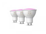 3 Becuri LED RGB inteligente Philips Hue Spot, Bluetooth, GU10