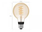 Bec LED inteligent vintage (decorativ) Philips Hue Filament Glob G93 - imagine 3