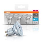 3 Becuri LED Osram Base PAR16 36°, GU10, 4.3W (50W),